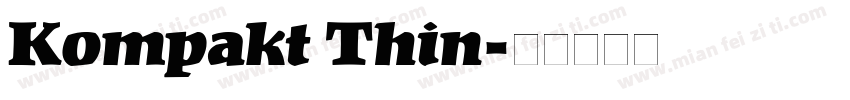 Kompakt Thin字体转换